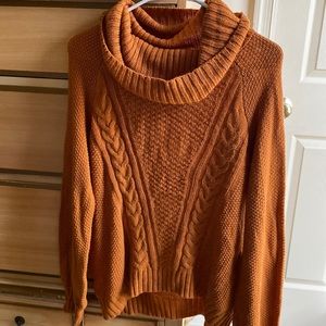 Burnt Orange Turtleneck Sweater